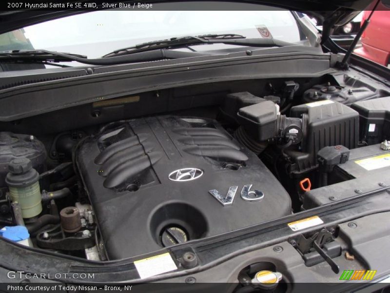 Silver Blue / Beige 2007 Hyundai Santa Fe SE 4WD