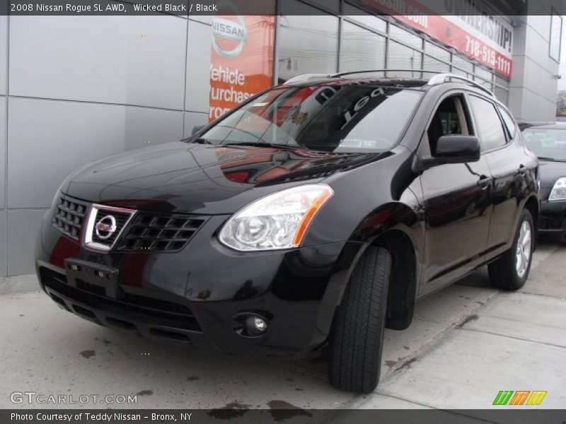 Wicked Black / Black 2008 Nissan Rogue SL AWD