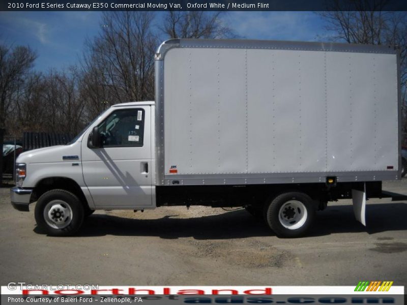 Oxford White / Medium Flint 2010 Ford E Series Cutaway E350 Commercial Moving Van