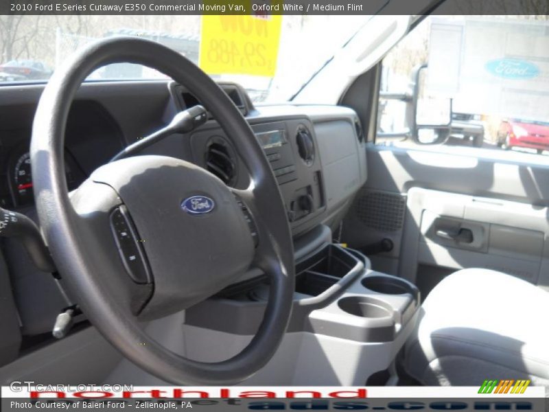 Oxford White / Medium Flint 2010 Ford E Series Cutaway E350 Commercial Moving Van