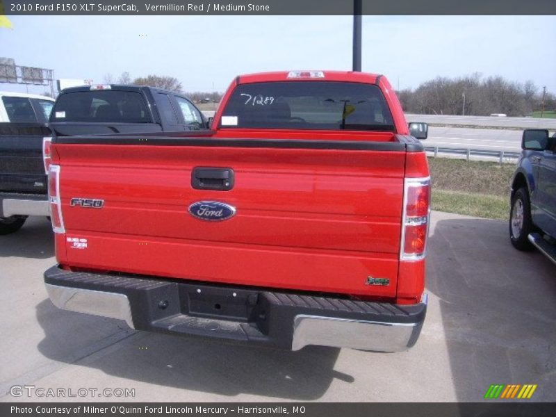 Vermillion Red / Medium Stone 2010 Ford F150 XLT SuperCab