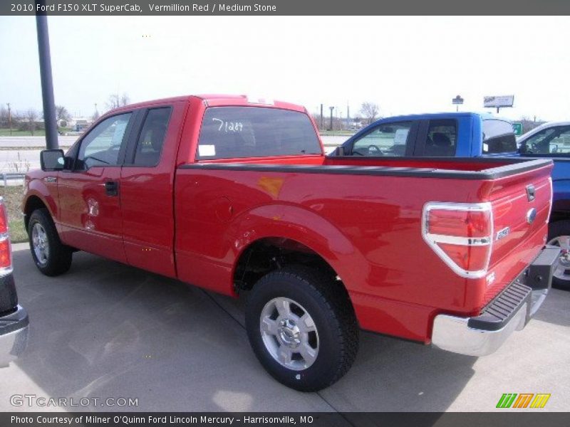 Vermillion Red / Medium Stone 2010 Ford F150 XLT SuperCab