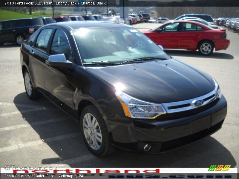 Ebony Black / Charcoal Black 2010 Ford Focus SEL Sedan