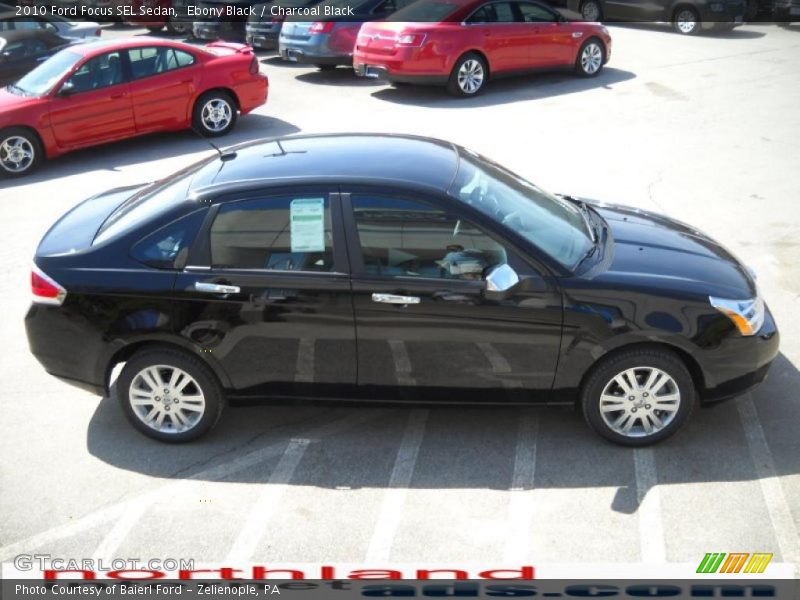 Ebony Black / Charcoal Black 2010 Ford Focus SEL Sedan