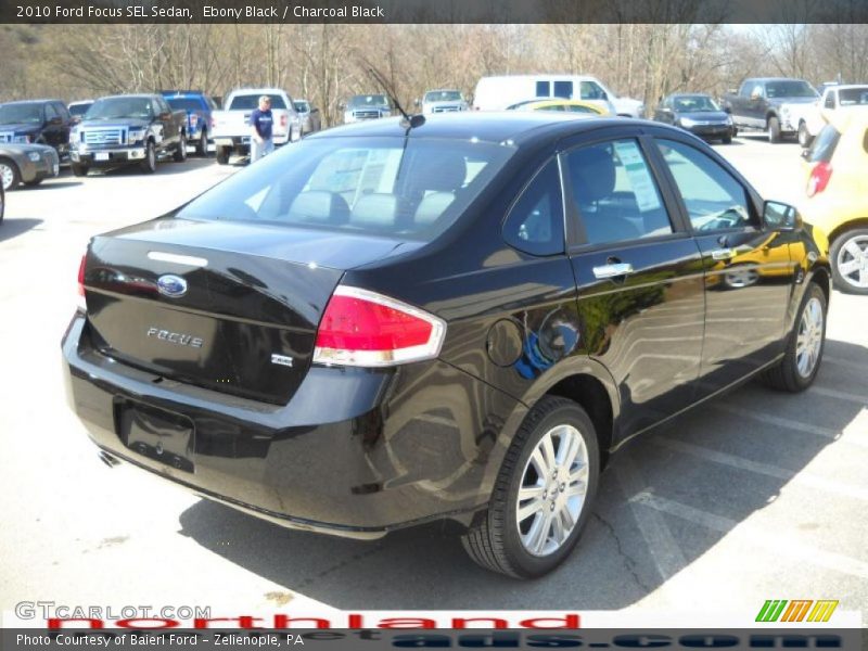 Ebony Black / Charcoal Black 2010 Ford Focus SEL Sedan