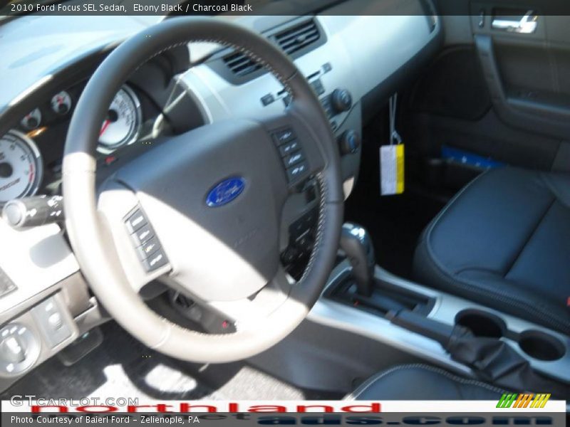 Ebony Black / Charcoal Black 2010 Ford Focus SEL Sedan