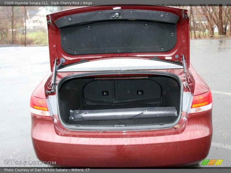 Dark Cherry Red / Beige 2008 Hyundai Sonata GLS