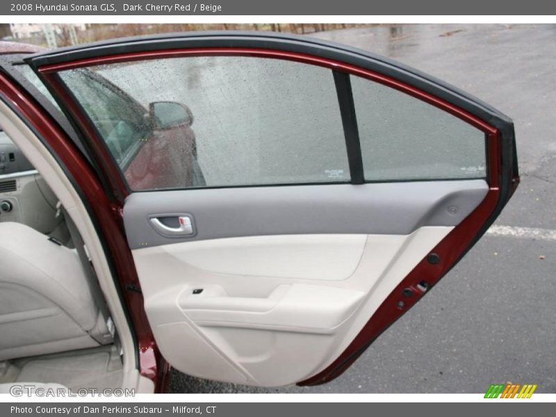 Dark Cherry Red / Beige 2008 Hyundai Sonata GLS