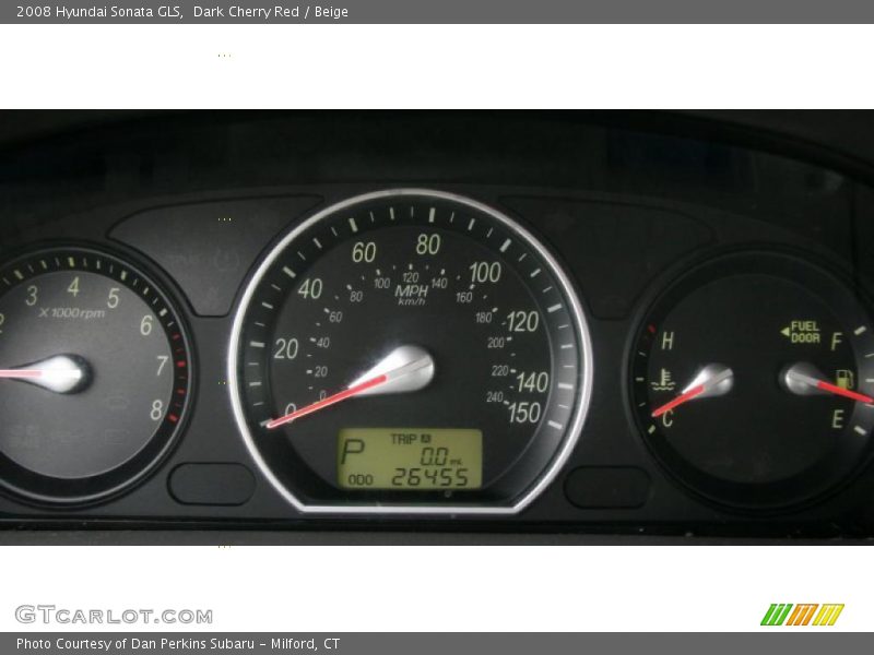 Dark Cherry Red / Beige 2008 Hyundai Sonata GLS