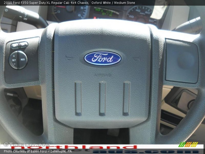 Oxford White / Medium Stone 2010 Ford F350 Super Duty XL Regular Cab 4x4 Chassis