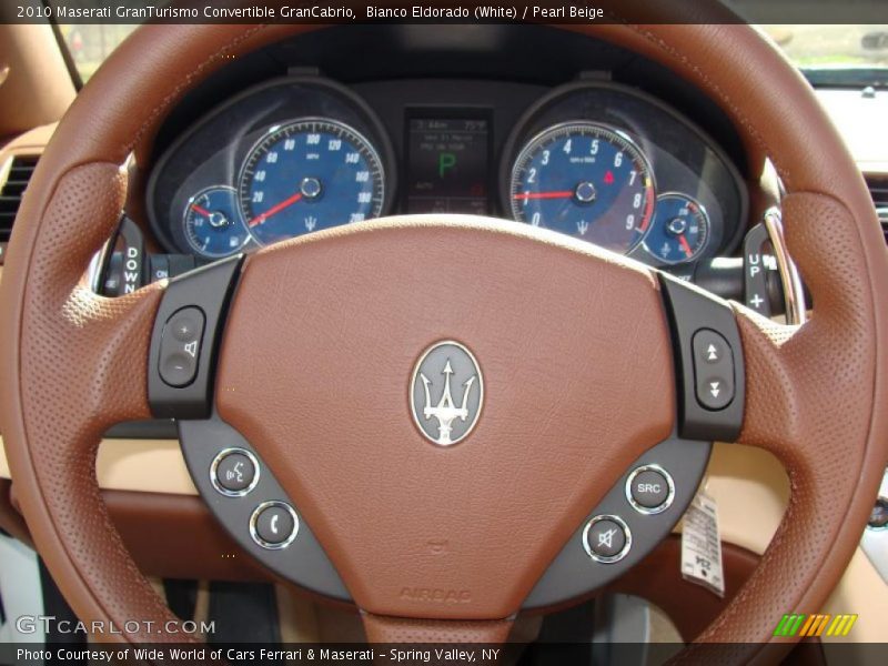 Bianco Eldorado (White) / Pearl Beige 2010 Maserati GranTurismo Convertible GranCabrio