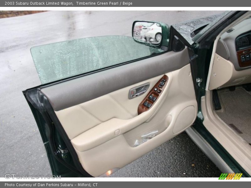 Timberline Green Pearl / Beige 2003 Subaru Outback Limited Wagon
