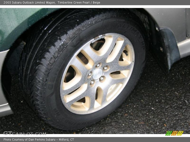 Timberline Green Pearl / Beige 2003 Subaru Outback Limited Wagon