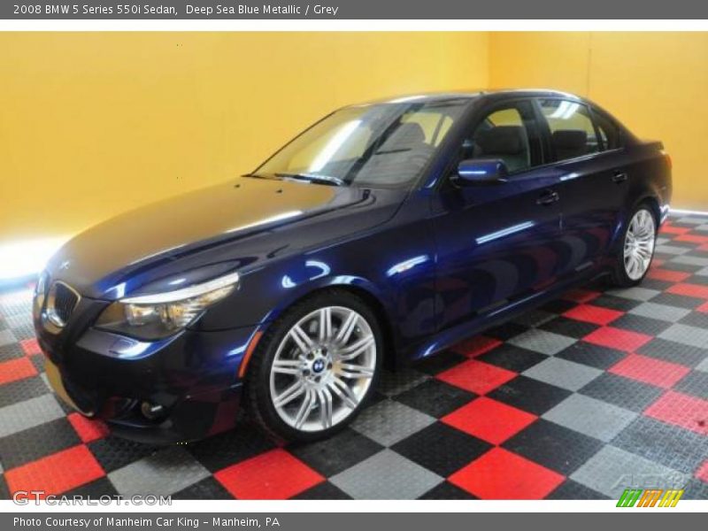 Deep Sea Blue Metallic / Grey 2008 BMW 5 Series 550i Sedan