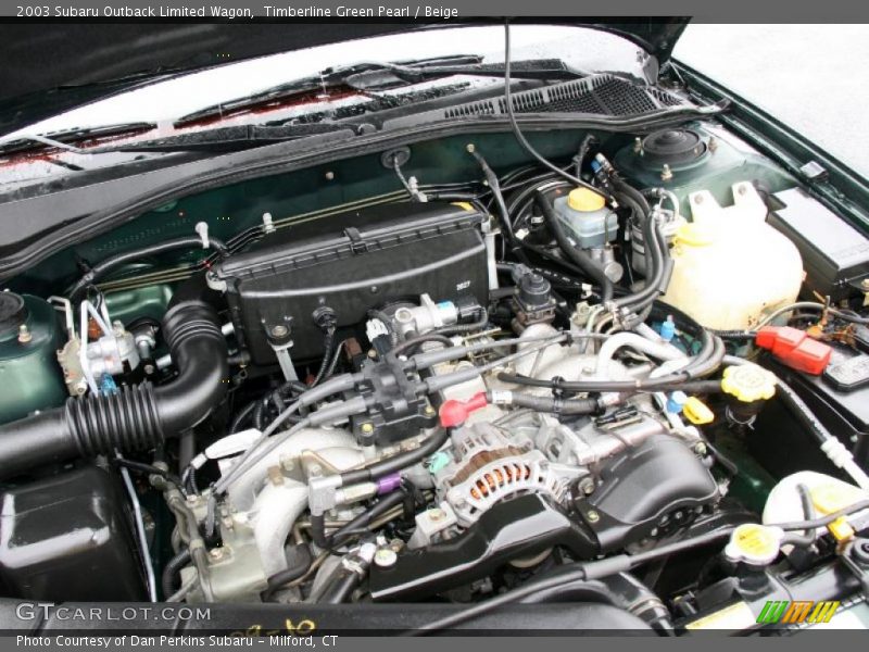 Timberline Green Pearl / Beige 2003 Subaru Outback Limited Wagon