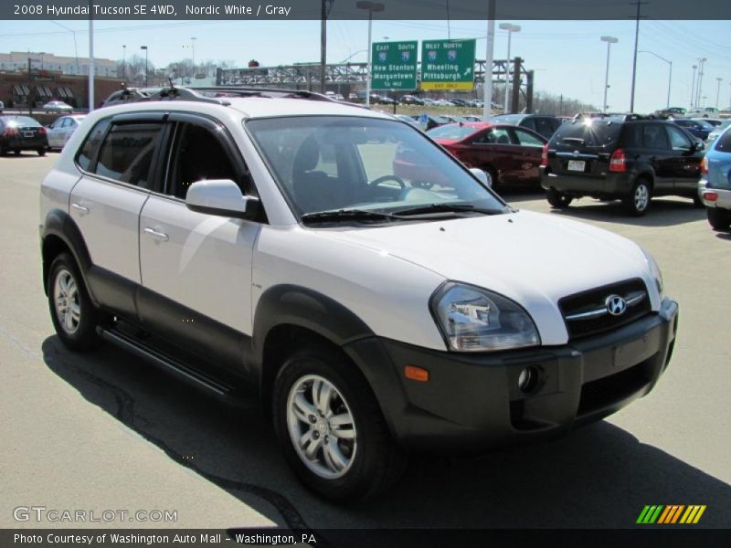 Nordic White / Gray 2008 Hyundai Tucson SE 4WD