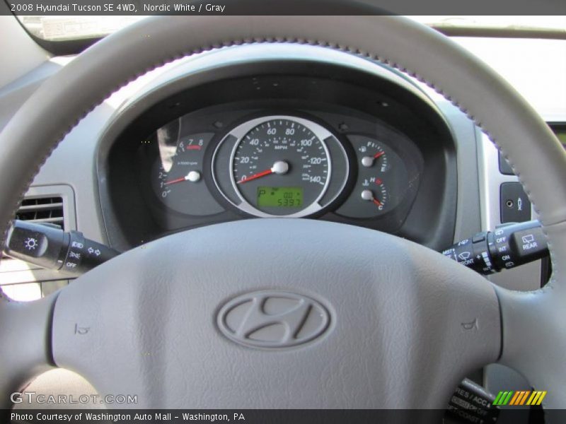 Nordic White / Gray 2008 Hyundai Tucson SE 4WD