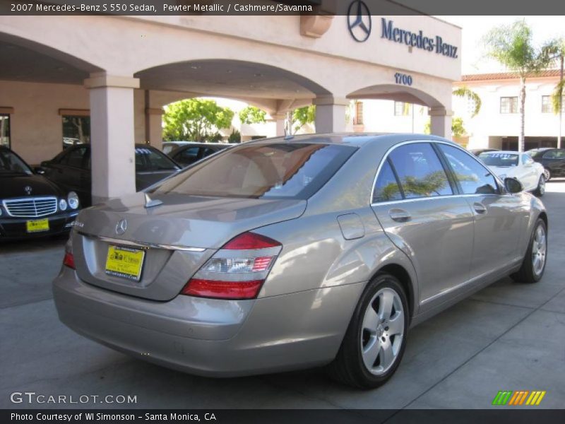 Pewter Metallic / Cashmere/Savanna 2007 Mercedes-Benz S 550 Sedan