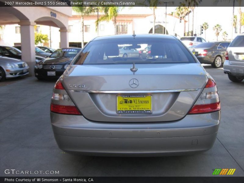 Pewter Metallic / Cashmere/Savanna 2007 Mercedes-Benz S 550 Sedan