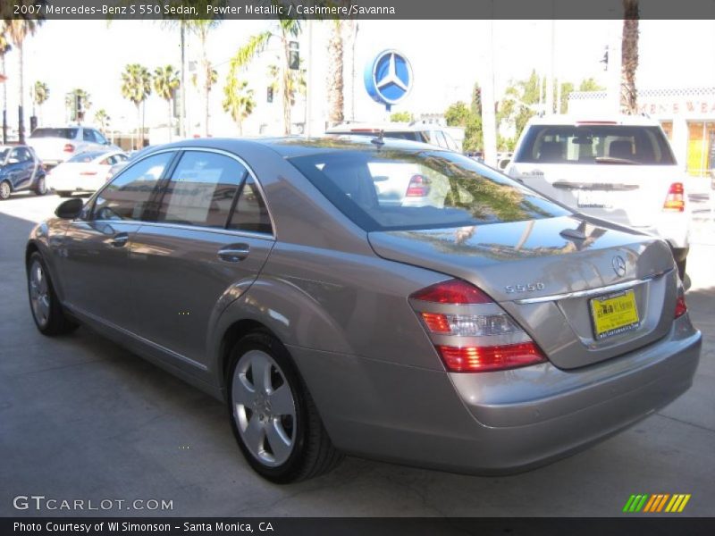 Pewter Metallic / Cashmere/Savanna 2007 Mercedes-Benz S 550 Sedan