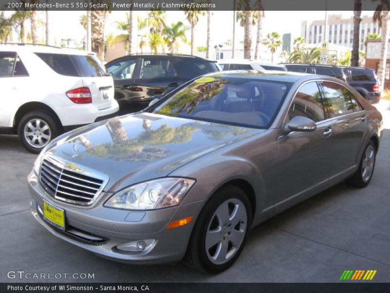 Pewter Metallic / Cashmere/Savanna 2007 Mercedes-Benz S 550 Sedan