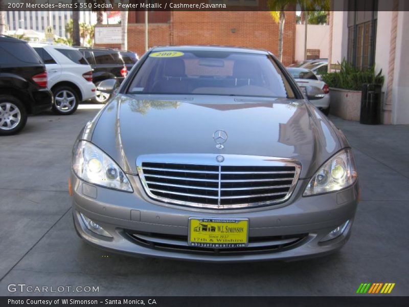 Pewter Metallic / Cashmere/Savanna 2007 Mercedes-Benz S 550 Sedan