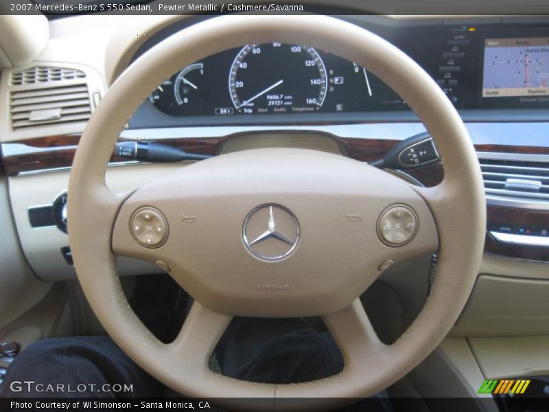 Pewter Metallic / Cashmere/Savanna 2007 Mercedes-Benz S 550 Sedan