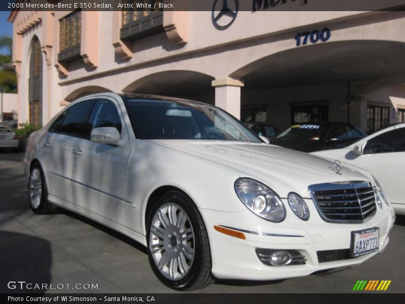 Arctic White / Black 2008 Mercedes-Benz E 350 Sedan