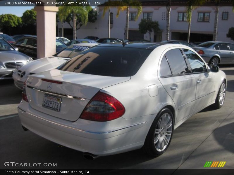Arctic White / Black 2008 Mercedes-Benz E 350 Sedan