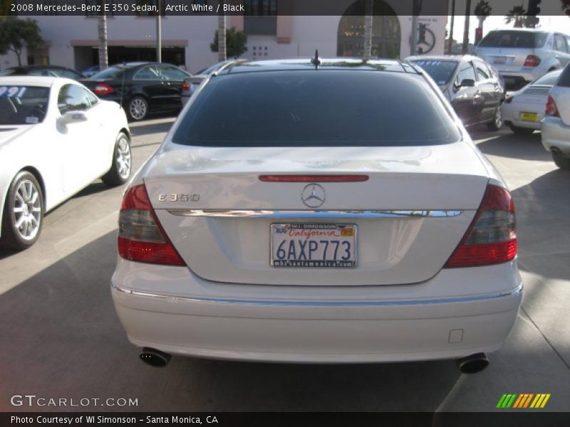 Arctic White / Black 2008 Mercedes-Benz E 350 Sedan