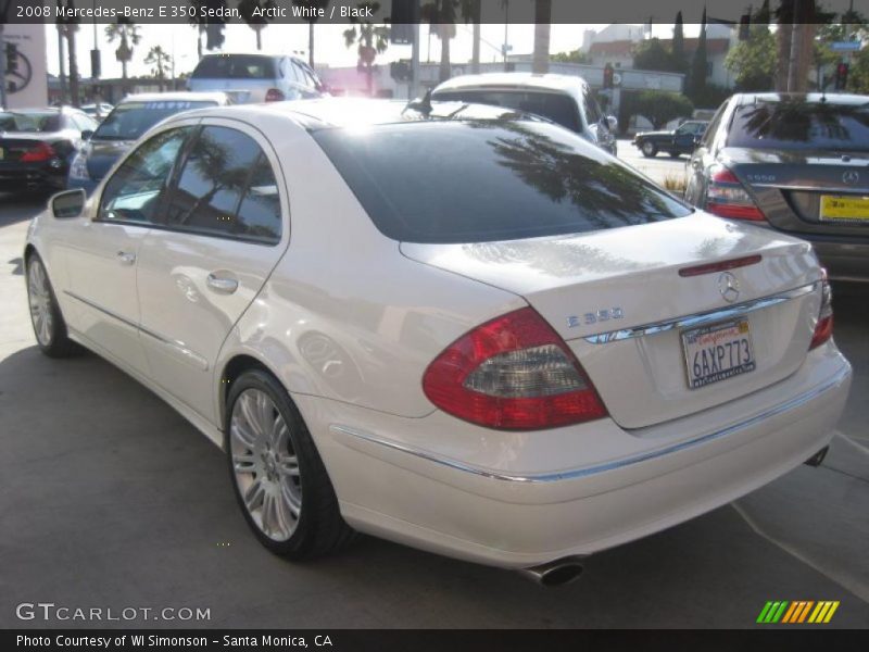 Arctic White / Black 2008 Mercedes-Benz E 350 Sedan