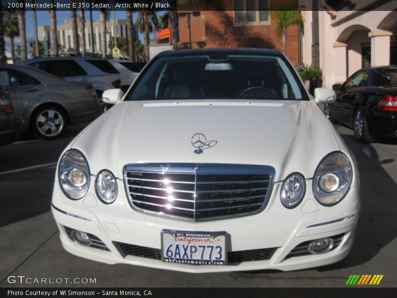 Arctic White / Black 2008 Mercedes-Benz E 350 Sedan
