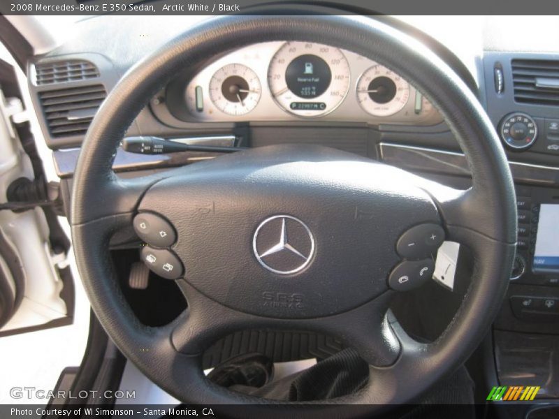 Arctic White / Black 2008 Mercedes-Benz E 350 Sedan