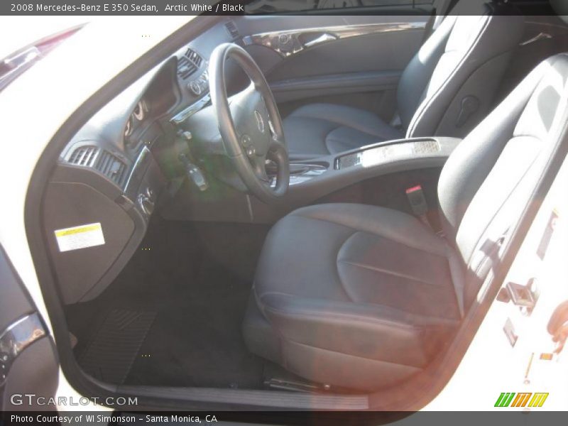 Arctic White / Black 2008 Mercedes-Benz E 350 Sedan