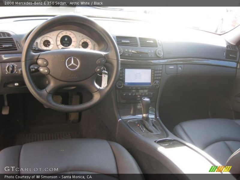 Arctic White / Black 2008 Mercedes-Benz E 350 Sedan