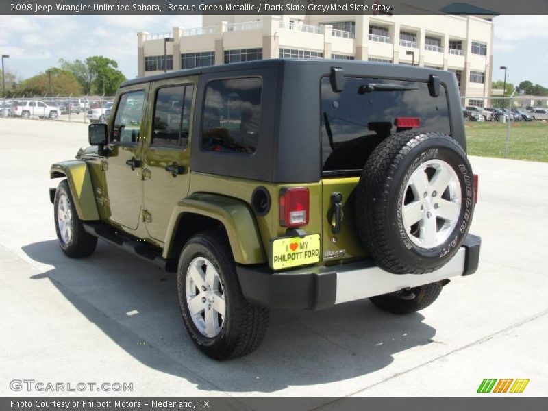 Rescue Green Metallic / Dark Slate Gray/Med Slate Gray 2008 Jeep Wrangler Unlimited Sahara