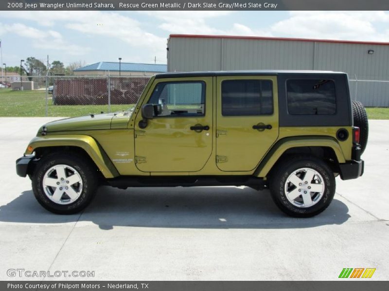 Rescue Green Metallic / Dark Slate Gray/Med Slate Gray 2008 Jeep Wrangler Unlimited Sahara