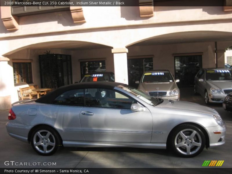 Iridium Silver Metallic / Black 2008 Mercedes-Benz CLK 350 Cabriolet