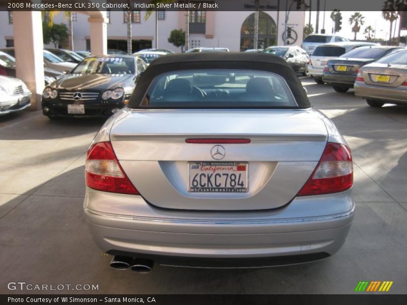 Iridium Silver Metallic / Black 2008 Mercedes-Benz CLK 350 Cabriolet