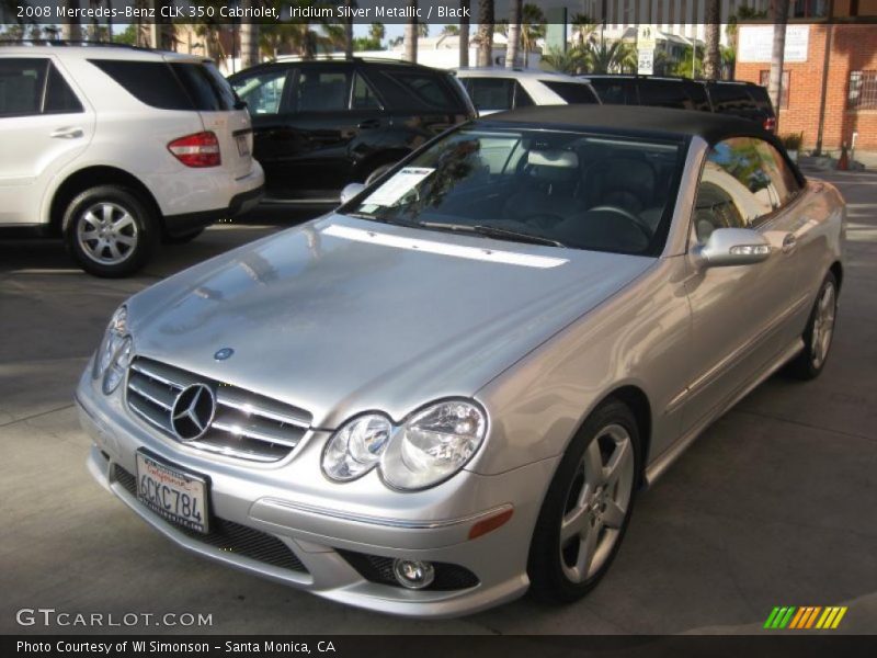 Iridium Silver Metallic / Black 2008 Mercedes-Benz CLK 350 Cabriolet