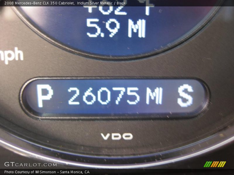 Iridium Silver Metallic / Black 2008 Mercedes-Benz CLK 350 Cabriolet