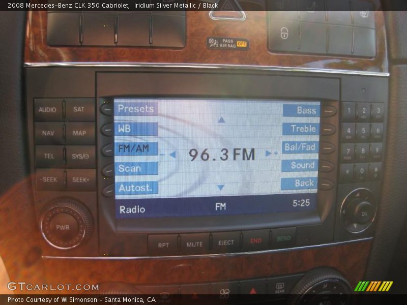 Iridium Silver Metallic / Black 2008 Mercedes-Benz CLK 350 Cabriolet