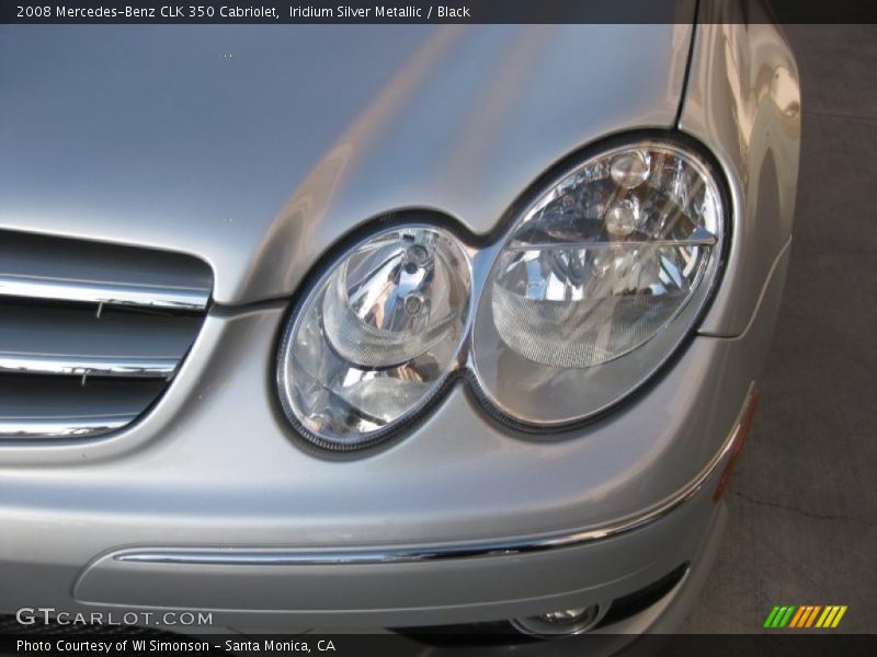 Iridium Silver Metallic / Black 2008 Mercedes-Benz CLK 350 Cabriolet