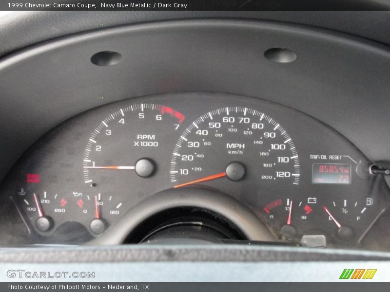 Navy Blue Metallic / Dark Gray 1999 Chevrolet Camaro Coupe
