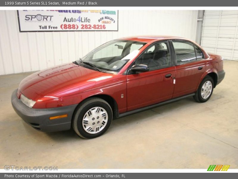 Medium Red / Black 1999 Saturn S Series SL1 Sedan