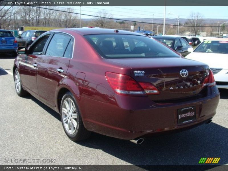 Cassis Red Pearl / Dark Charcoal 2009 Toyota Avalon Limited