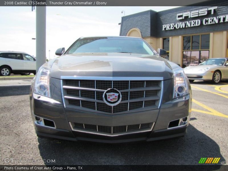 Thunder Gray Chromaflair / Ebony 2008 Cadillac CTS Sedan