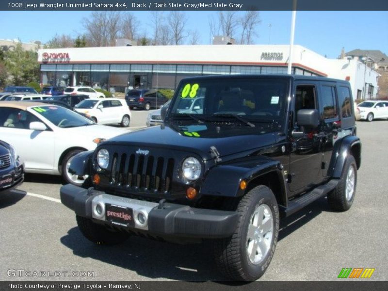 Black / Dark Slate Gray/Med Slate Gray 2008 Jeep Wrangler Unlimited Sahara 4x4