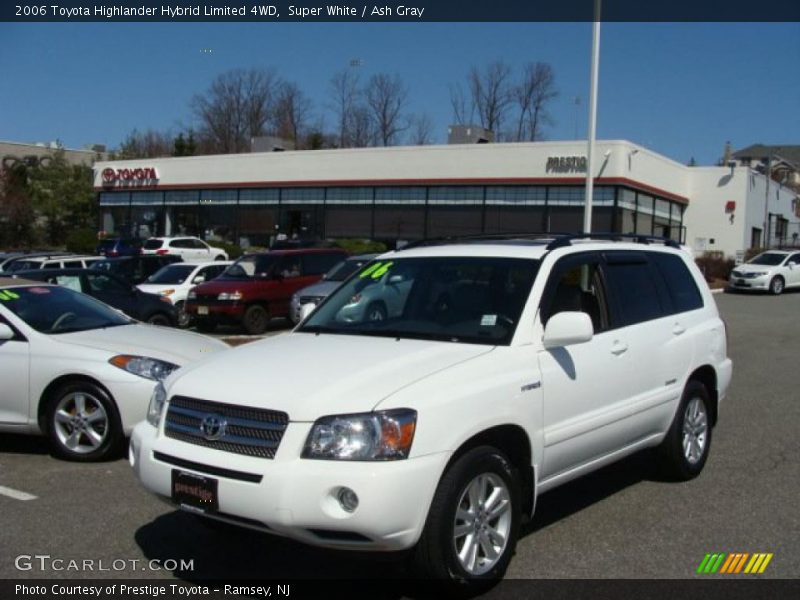 Super White / Ash Gray 2006 Toyota Highlander Hybrid Limited 4WD