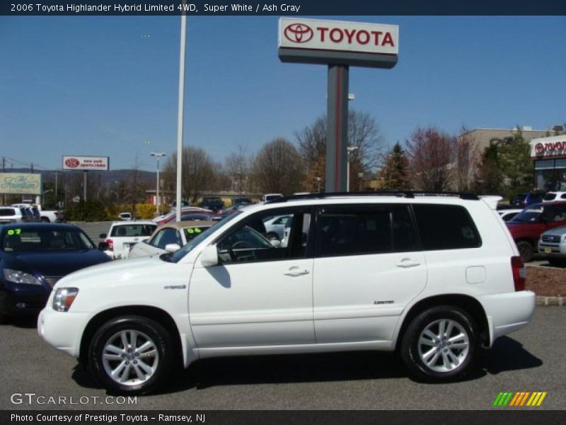 Super White / Ash Gray 2006 Toyota Highlander Hybrid Limited 4WD